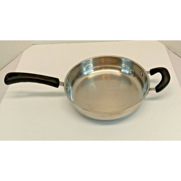 Basic Essentials 10" Fry Pan Professional 18/10 Stainless Steel Top Quality GUC - Picture 1 of 10